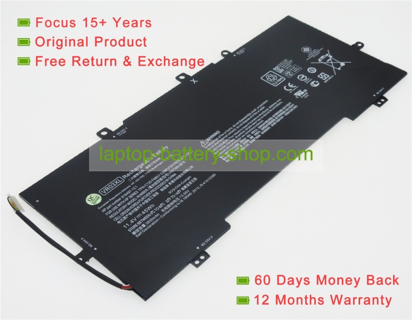 Hp VR03XL, 816497-1C1 11.4V 3950mAh replacement batteries - Click Image to Close