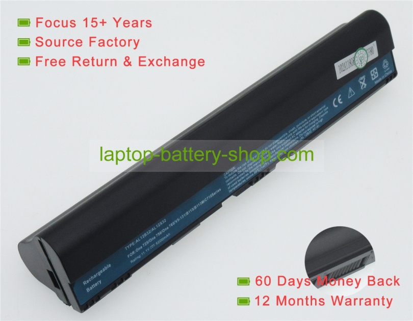 Acer AL12B32, AL12X32 14.8V 2100mAh replacement batteries - Click Image to Close