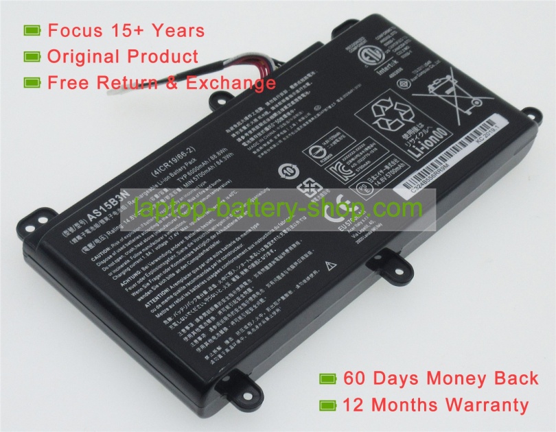 Acer AS15B3N, KT.00803.004 14.8V 5700mAh replacement batteries - Click Image to Close