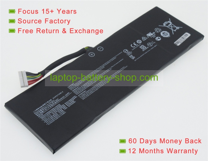 Msi BTY-M47, 2ICP5/73/95-2 7.6V 8060mAh replacement batteries - Click Image to Close