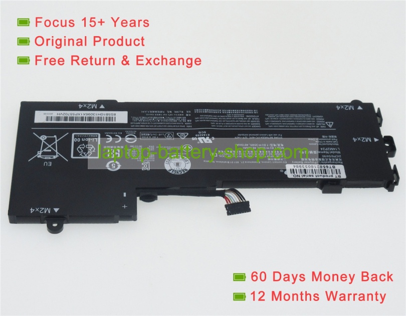 Lenovo L14L2P22, L14M2P24 7.6V 4610mAh replacement batteries - Click Image to Close