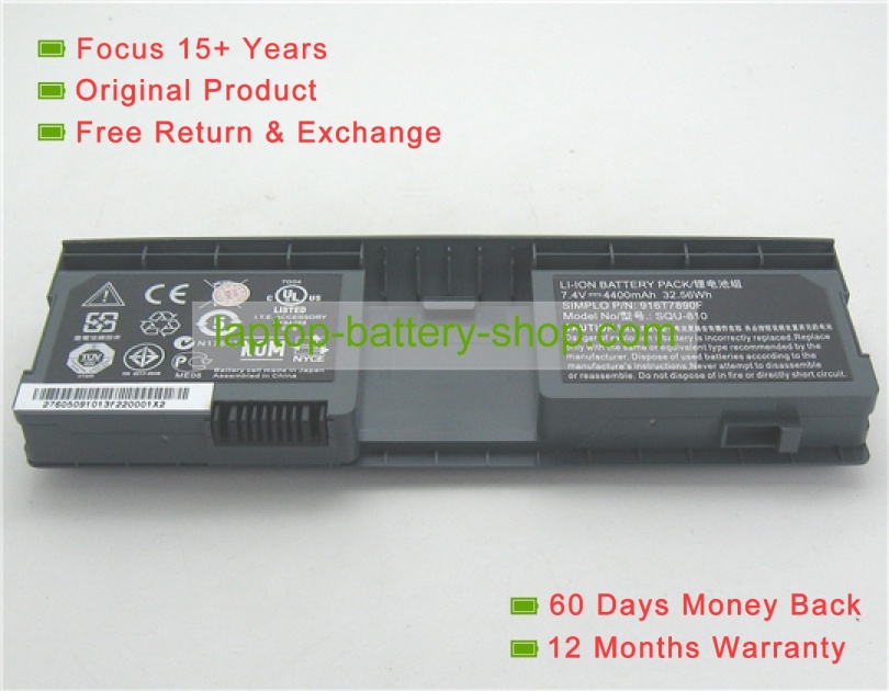 Fujitsu SQU-810, 916T7900F 7.4V 4400mAh replacement batteries - Click Image to Close