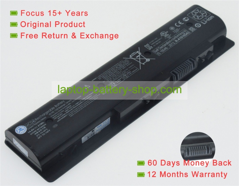 Hp MC04, TPN-C123 14.8V 2550mAh replacement batteries - Click Image to Close
