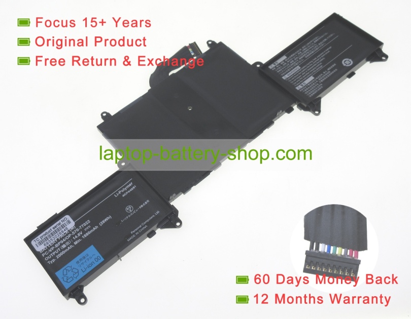 Nec PC-VP-BP94, OP-570-77022 14.8V 2000mAh replacement batteries - Click Image to Close