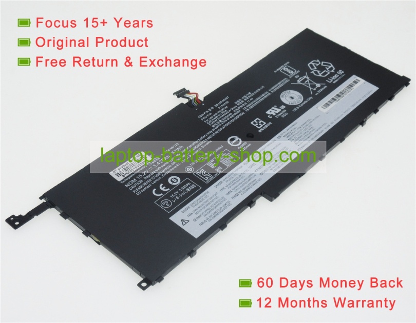 Lenovo 00HW028, 00HW029 15.2V 3440mAh replacement batteries - Click Image to Close
