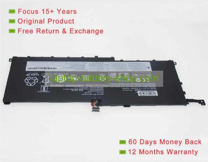 Lenovo 00HW028, 00HW029 15.2V 3440mAh replacement batteries - Click Image to Close