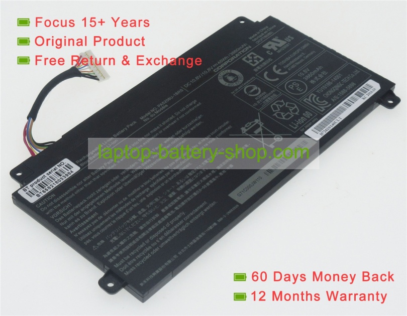 Toshiba PA5208U-1BRS, CB35-C3300 10.8V 3860mAh replacement batteries - Click Image to Close