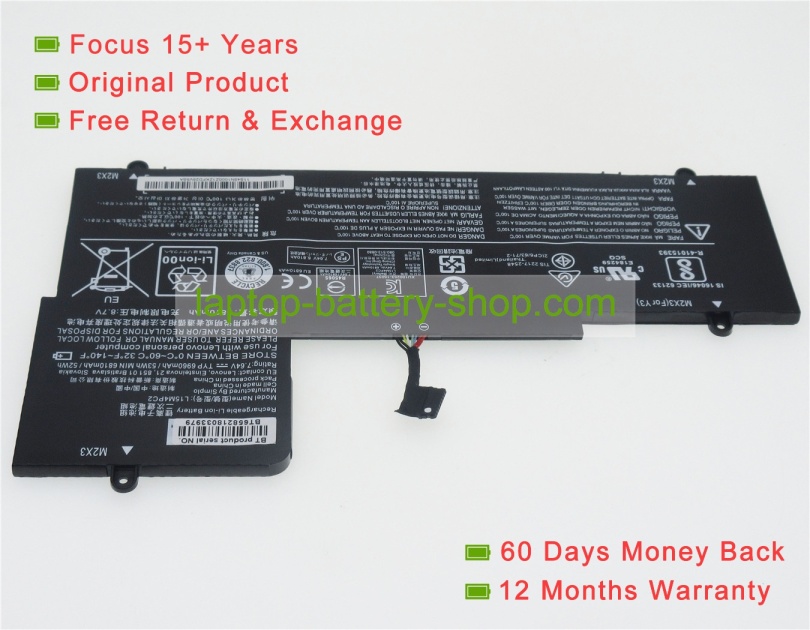 Lenovo 5B10K90778, L15L4PC2 7.6V 6960mAh replacement batteries - Click Image to Close