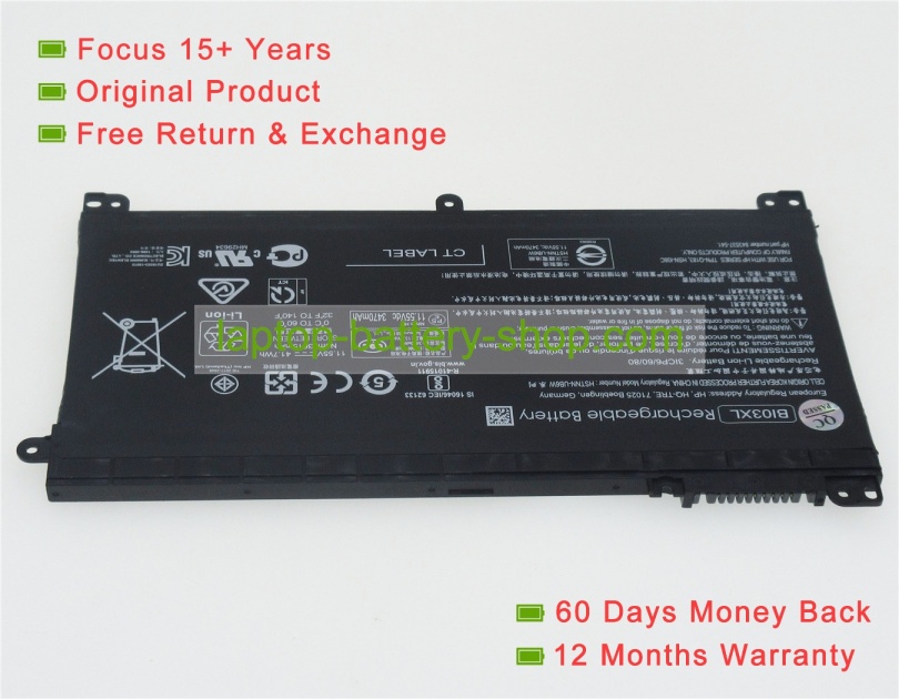 Hp BI03XL, 844203-855 11.55V 3470mAh replacement batteries - Click Image to Close