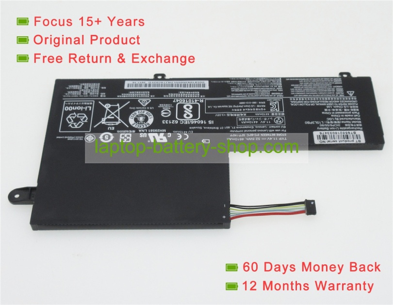 Lenovo L15M3PB0, L15L3PB0 11.4V 4610mAh original batteries - Click Image to Close