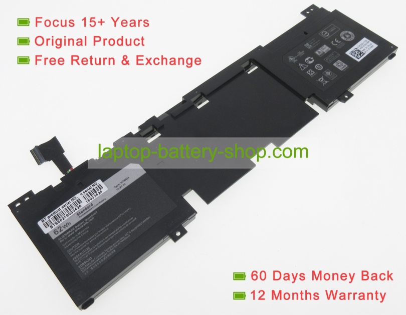 Dell N1WM4, 2VMGK 15.2V 4130mAh replacement batteries - Click Image to Close
