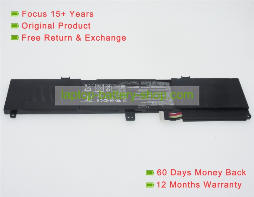 Asus C31N1517, 0B200-01840000 11.55V 4780mAh replacement batteries - Click Image to Close