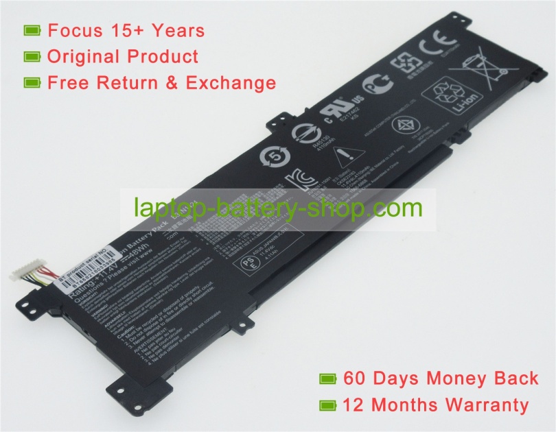 Asus B31N1424, 0B200-01390000 11.4V 4110mAh replacement batteries - Click Image to Close