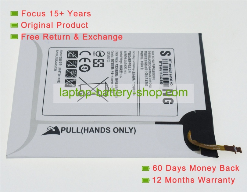 Samsung EB-BT561ABE 3.8V 5000mAh replacement batteries - Click Image to Close