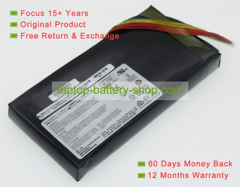 Msi BTY-L78 14.4V 5225mAh replacement batteries - Click Image to Close