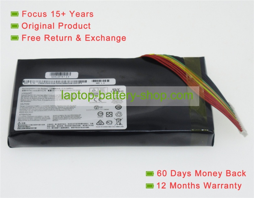 Msi BTY-L78 14.4V 5225mAh replacement batteries - Click Image to Close