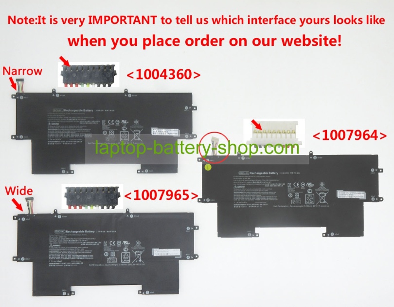 Hp EO04XL, 827927-1B1 7.7V 4900mAh original batteries - Click Image to Close