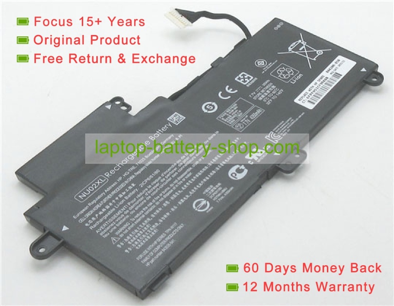 Hp 844200-850, NU02XL 7.7V 4350mAh replacement batteries - Click Image to Close