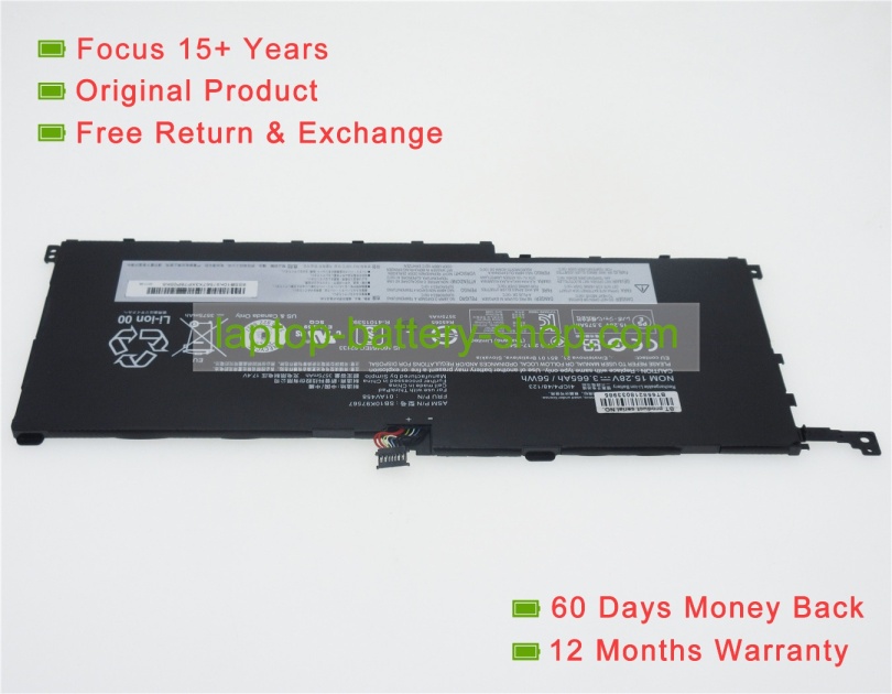Lenovo 01AV409, SB10K97567 15.2V 3680mAh replacement batteries - Click Image to Close