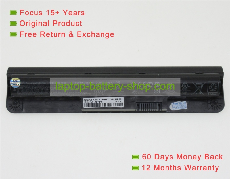 Hp HSTNN-IB6V, HSTNN-LB6Q 11.1V 5600mAh replacement batteries - Click Image to Close