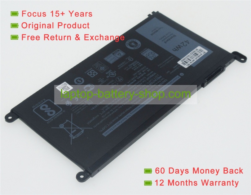 Dell WDX0R, WDXOR 11.4V 3684mAh original batteries - Click Image to Close