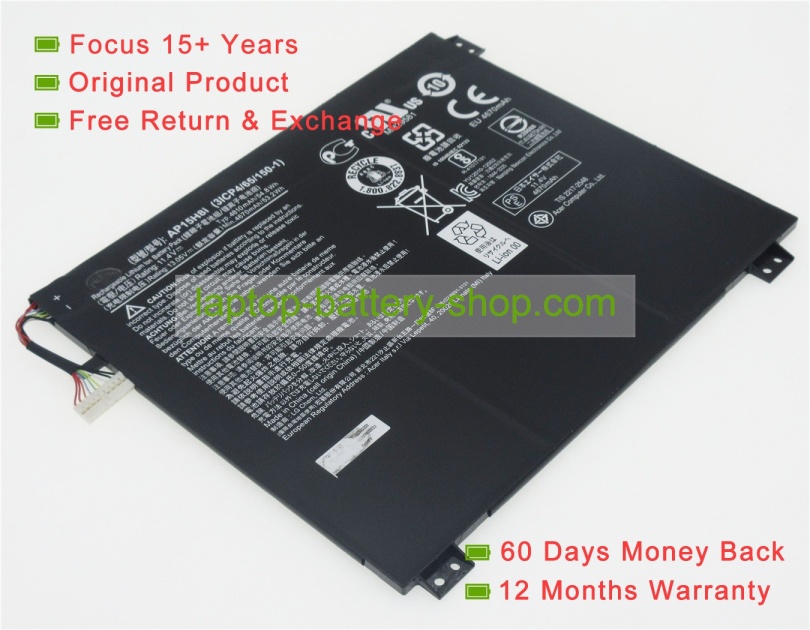 Acer AP15H8I, KT.0030G.008 11.4V 4670mAh original batteries - Click Image to Close