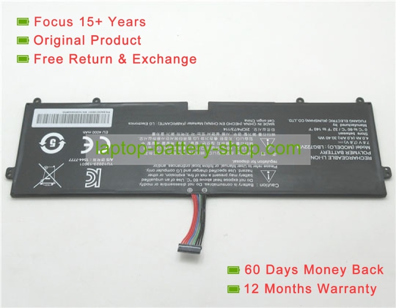 Lg LBG722VH 7.6V 4000mAh replacement batteries - Click Image to Close