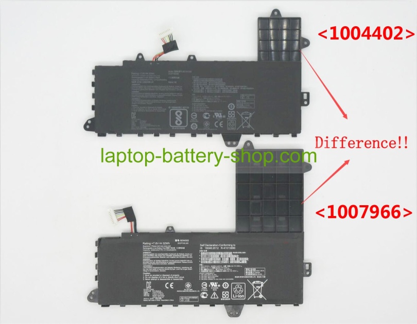 Asus B21N1505, 0B200-01400200 7.6V 4110mAh original batteries - Click Image to Close