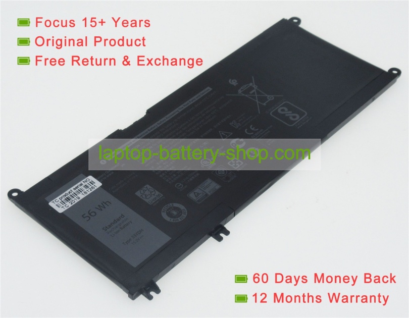 Dell 33YDH, P89G 15.2V 3500mAh original batteries - Click Image to Close