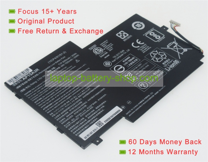 Acer AP15A3R 3.75V 8060mAh replacement batteries - Click Image to Close