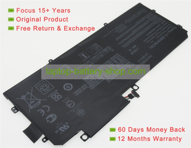 Asus C31N1528, 0B200-00730200 11.55V 4680mAh replacement batteries - Click Image to Close