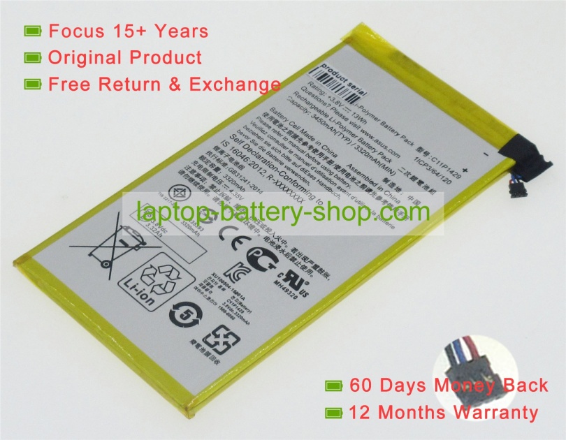 Asus C11P1429, 0B200-01490000 3.8V 3450mAh replacement batteries - Click Image to Close