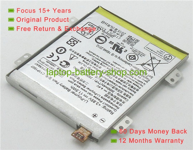 Asus C11P1507, 0B200-01670100 3.85V 3000mAh replacement batteries - Click Image to Close