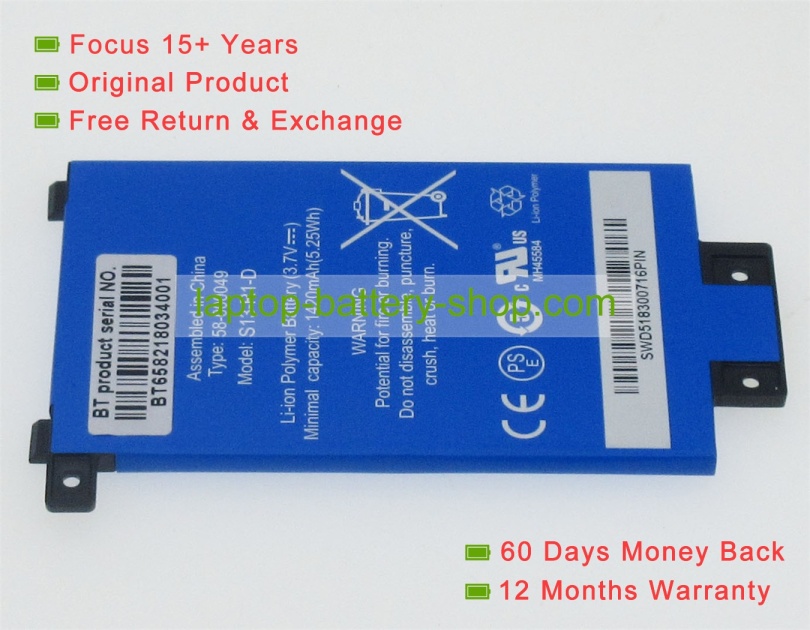 Amazon 58-000049, MC-354775-05 3.7V 1420mAh replacement batteries - Click Image to Close