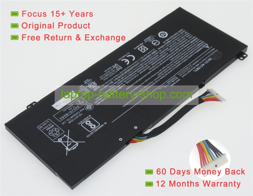 Acer 31CP7/64/80, AC15B7L 11.4V 4870mAh replacement batteries - Click Image to Close