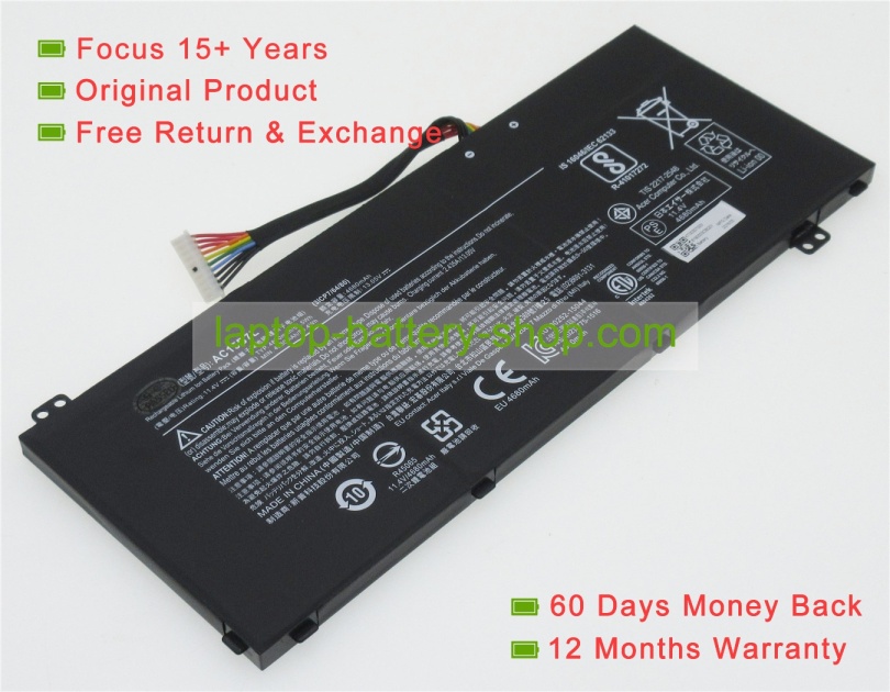Acer 31CP7/64/80, AC15B7L 11.4V 4870mAh replacement batteries - Click Image to Close