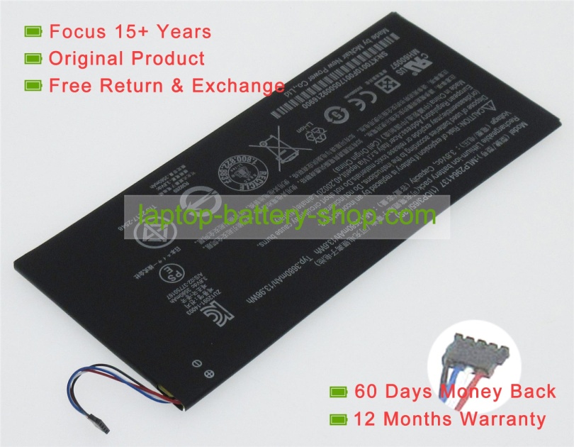 Acer MLP2964137, KT.0010F.001 3.8V 3680mAh replacement batteries - Click Image to Close