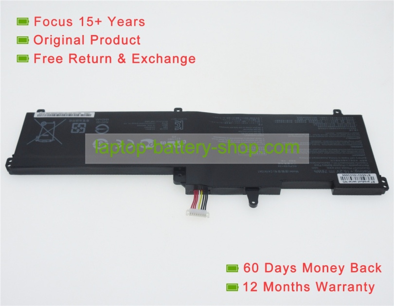 Asus C41N1541, 4ICP4/59/134 15.2V 5000mAh original batteries - Click Image to Close