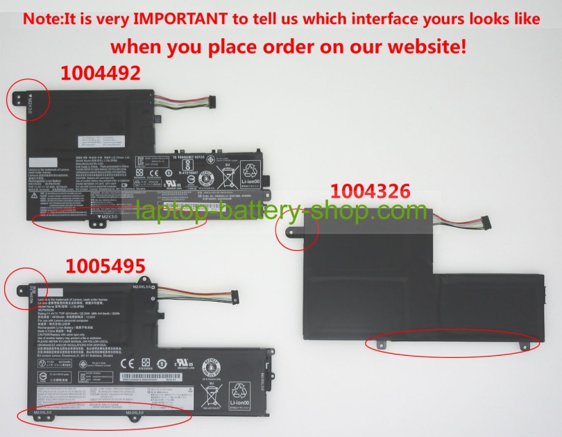 Lenovo 5B10K84494, L15M3PBO 11.25V 4700mAh original batteries - Click Image to Close