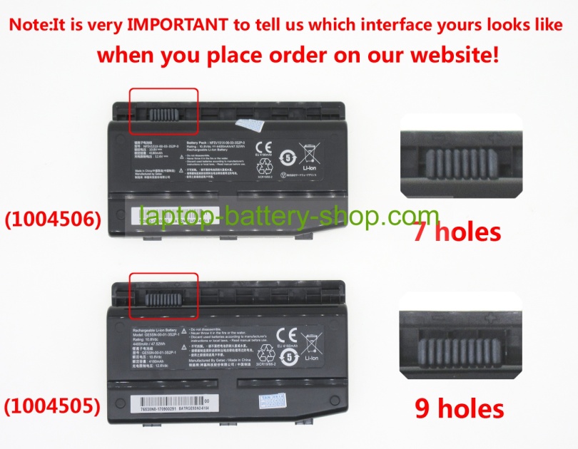 Shinelon GE5SN-00-01-3S2P-1, GE5SN-00-01-3S2P-1 10.8V 4400mAh replacement batteries - Click Image to Close