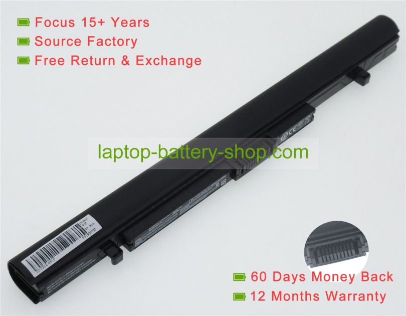 Toshiba PA5212U-1BRS, PABAS283 14.8V 2200mAh replacement batteries - Click Image to Close