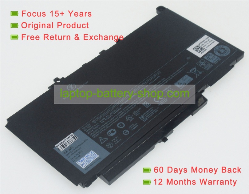 Dell 7CJRC 11.4V 3530mAh replacement batteries - Click Image to Close