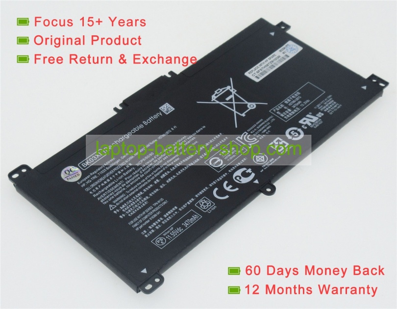 Hp 916811-855, BK03XL 11.55V 3470mAh replacement batteries - Click Image to Close