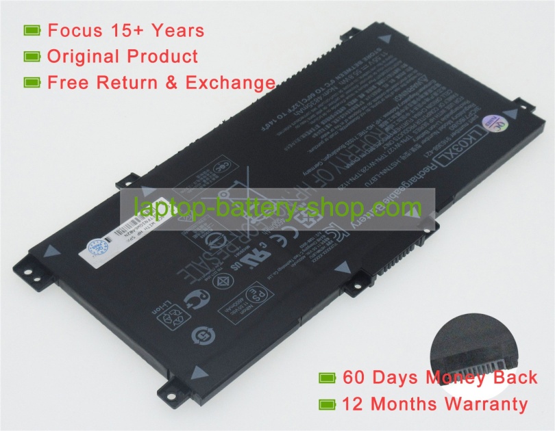 Hp LK03XL, 916814-855 11.55V 4560mAh original batteries - Click Image to Close