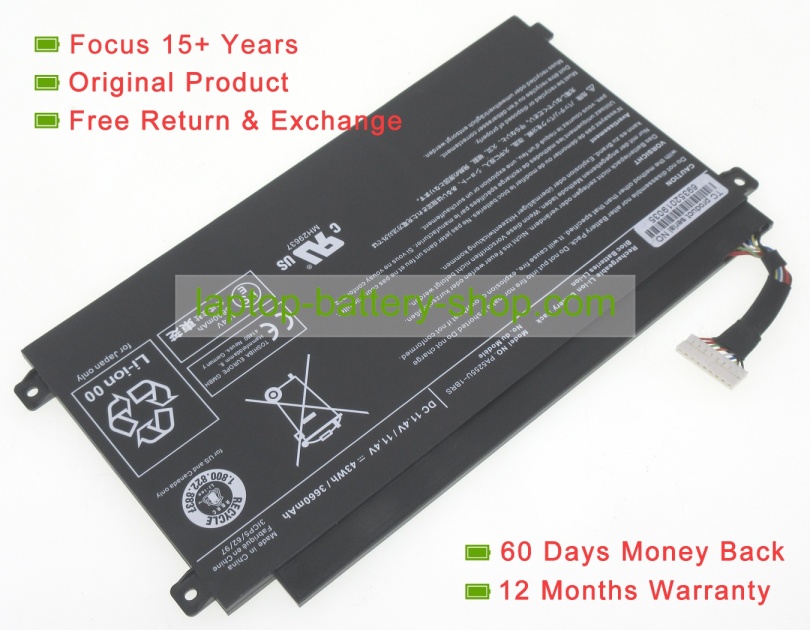 Toshiba PA5255U-1BRS 11.4V 3660mAh replacement batteries - Click Image to Close