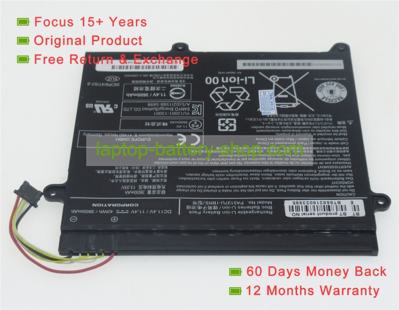 Toshiba PA5137U-1BRS 11.4V 3600mAh replacement batteries - Click Image to Close