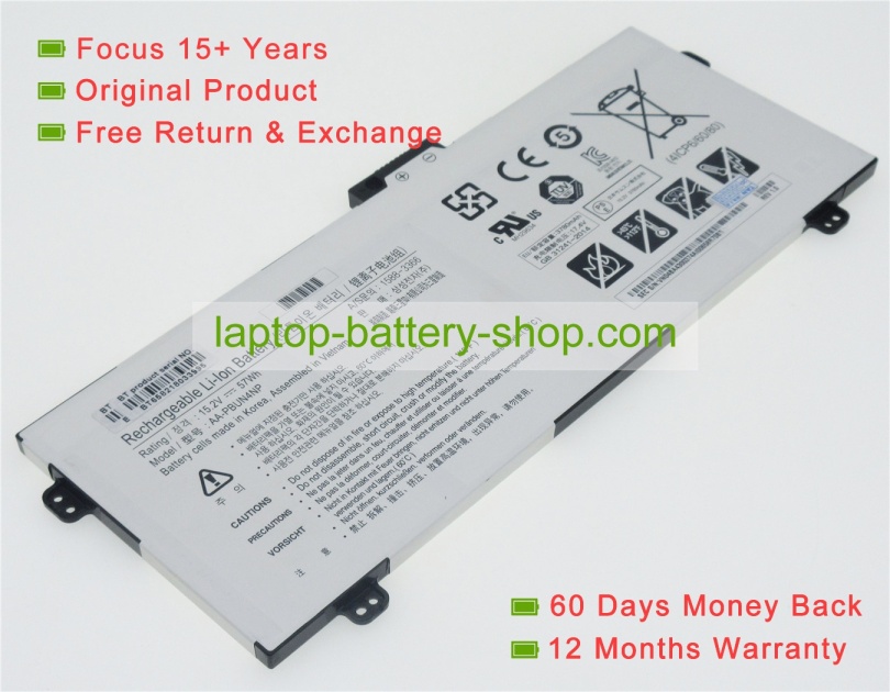 Samsung AA-PBUN4NP, BA43-00374A 15.2V 3750mAh original batteries - Click Image to Close
