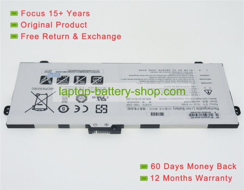 Samsung AA-PBUN4NP, BA43-00374A 15.2V 3750mAh original batteries - Click Image to Close
