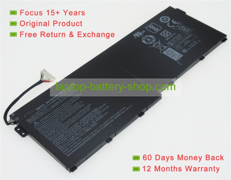 Acer AC16A8N, 4ICP7/61/80 15.2V 4605mAh original batteries - Click Image to Close