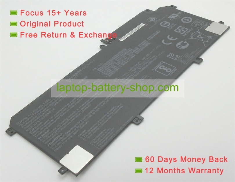 Asus C31N1610, 0B200-02090100 11.55V 4680mAh replacement batteries - Click Image to Close